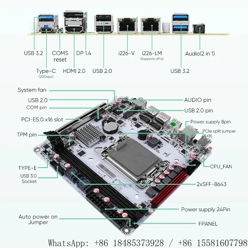 LGA1700 Q670 Mini ITX NAS Main - đánh giá và giá Nas Motherboard 8 Sata Mini Itx