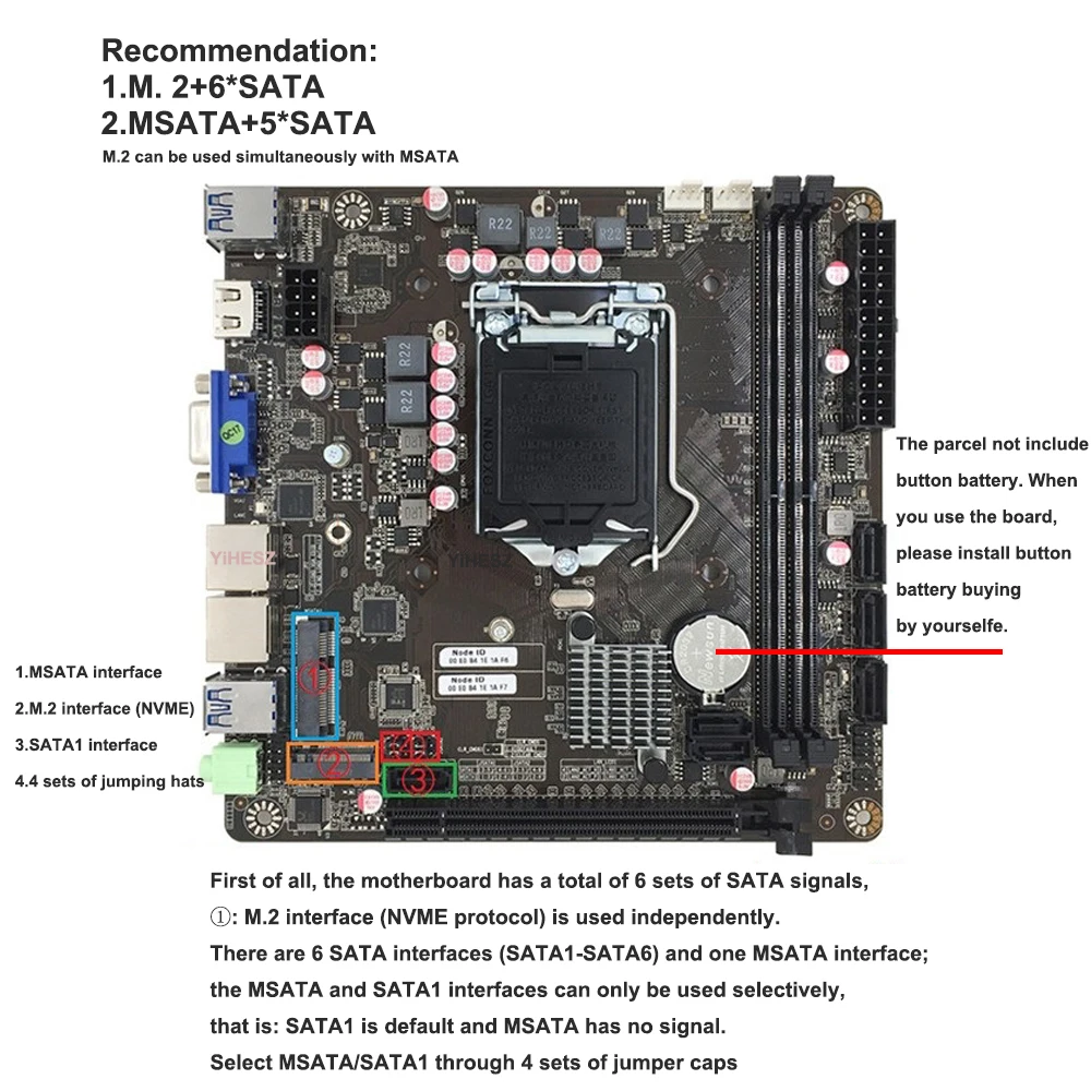 Bo mạch chủ Mini-ITX B365 LGA  - đánh giá và giá Nas Motherboard 8 Sata Mini Itx